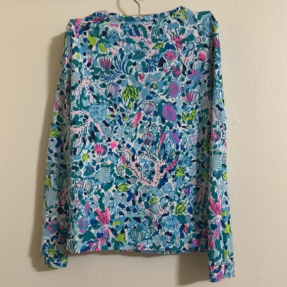 EUC Lilly Pulitzer Girls Multi Dive Bar Long Sleeve Top size 10 - Picture 2 of 3